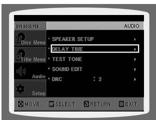 SAMSUNG HT-DS 400 ARG - Configuration du temps de retard - 4