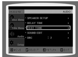 SAMSUNG HT-DS 400 ARG - Configuration du test de tonalité - 3