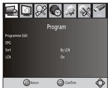 AKIRA DHB-B36HDMI - Réglages de gestion du Programme - 1