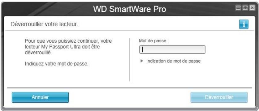 WESTERN DIGITAL MYPASSEPORTULTRA1TO - Déverrouillage du disque dur avec le logiciel WD smartware - 2