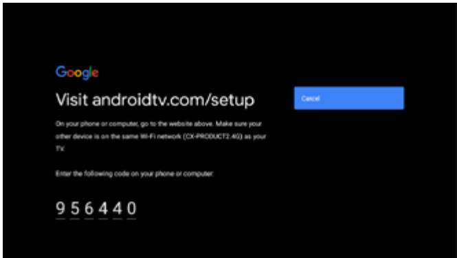 JVC LT-50FA110 - Op Google-account aanmelden - 2