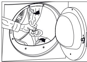 BEKO DPU8341X - Enlever le montage de sécurité réservé au transport - 1