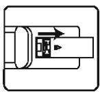 VC LT-24HA72UC - Installation des piles de la télécommande - 1