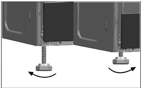 LEISURE CRSOF320XKG - Réglages des pieds du four - 1