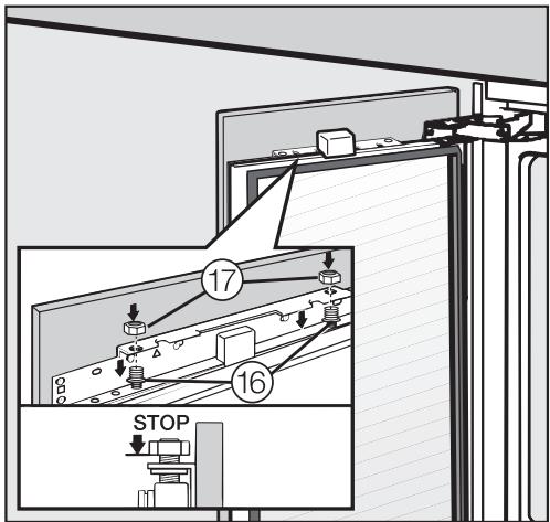 MIELE KWT1601VI - Fixer et ajuster le panneau de façade - 2