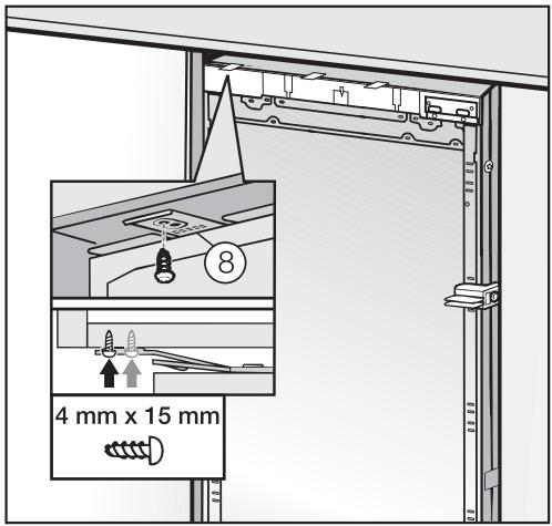 MIELE KWT1601VI - Fixer l'appareil dans la niche - 1