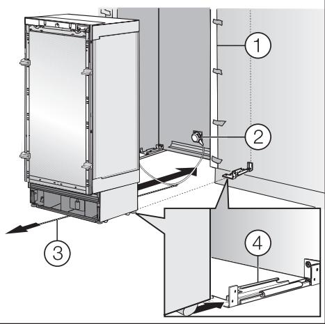 MIELE KWT1601VI - Glisser l'appareil dans la niche. - 3