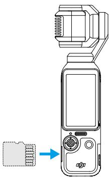 DJI Camescope - Insertion de la carte microsd - 1