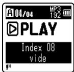 OLYMPUS VN-712PC - Effacement d'une marque index ou d'une marque temporaire - 3