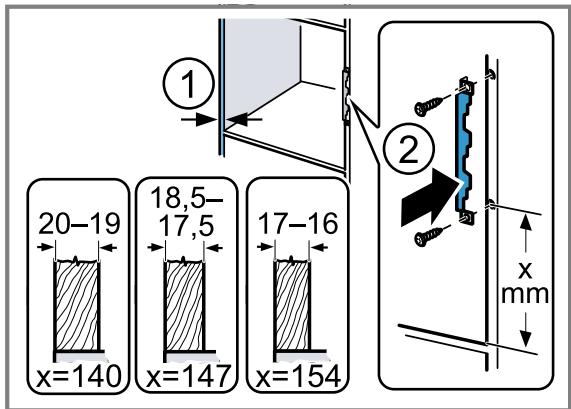 SIEMENS BES555LMB1F - Préparer le placard vertical - 1