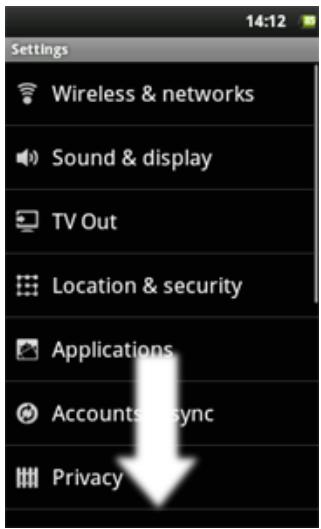 ARCHOS 101860cob - Paramètres - 2