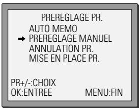 DAEWOO SV241S - Préreglage manuel - 1