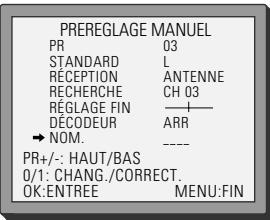DAEWOO SV241S - Préreglage manuel - 5