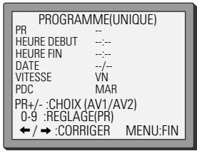 DAEWOO SV241S - Programmation normale d'un enregistrement - 3