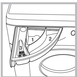 WHIRLPOOL WDWG75148EU - Bac 3: additifs (assouplissant, etc.) - 1