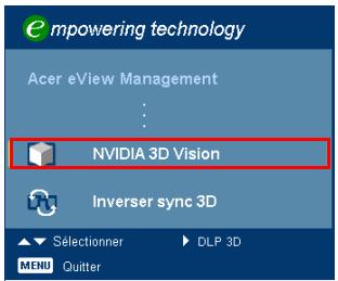 ACER P1340W - Configuration d'un environnement 3D - 4
