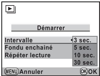 PENTAX K7+DA18-55WR+50-200 - Sélectionnez l'élément que vous souhaitez modifier à l'aide du bouton de navigation (▲▼). - 3