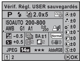 PENTAX K7+DA18-55WR+50-200 - Vérification des réglages USER sauvegardés - 1