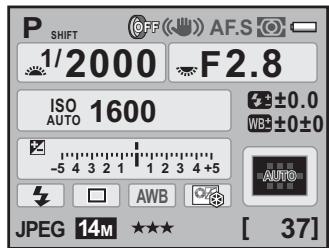 PENTAX K7+DA18-55WR+50-200 - Utilisation du écran de contrôle - 2