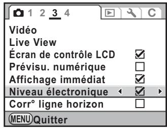 PENTAX K7+DA18-55WR+50-200 - Utilisez le bouton de navigation (▲▶) pour sélectionner ou □. - 1