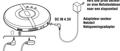 an eine Netzsteckdose near een stopcontact DC IN 4.5V Adaptateur secteur Netzteil Netspanningsadapter
