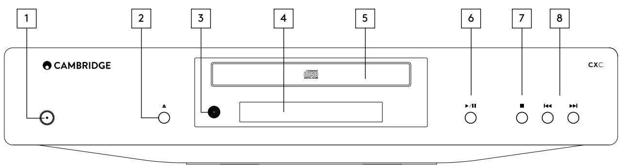 CAMBRIDGE Platine CDCXC V2 LUNAR GREY - Commandes du panneau avant - 1
