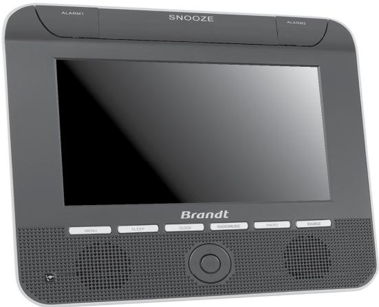 BRANDT BCRPF20 - Radio réveil avec cadre photo de 18 cm - 1