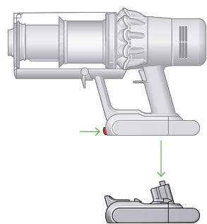 DYSON V15 Detect - Remettre la batterie en place - 1