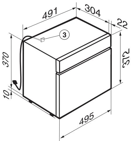 MIELE DG 2661 INOX - Dimensions de l'appareil DG 2351 - 1