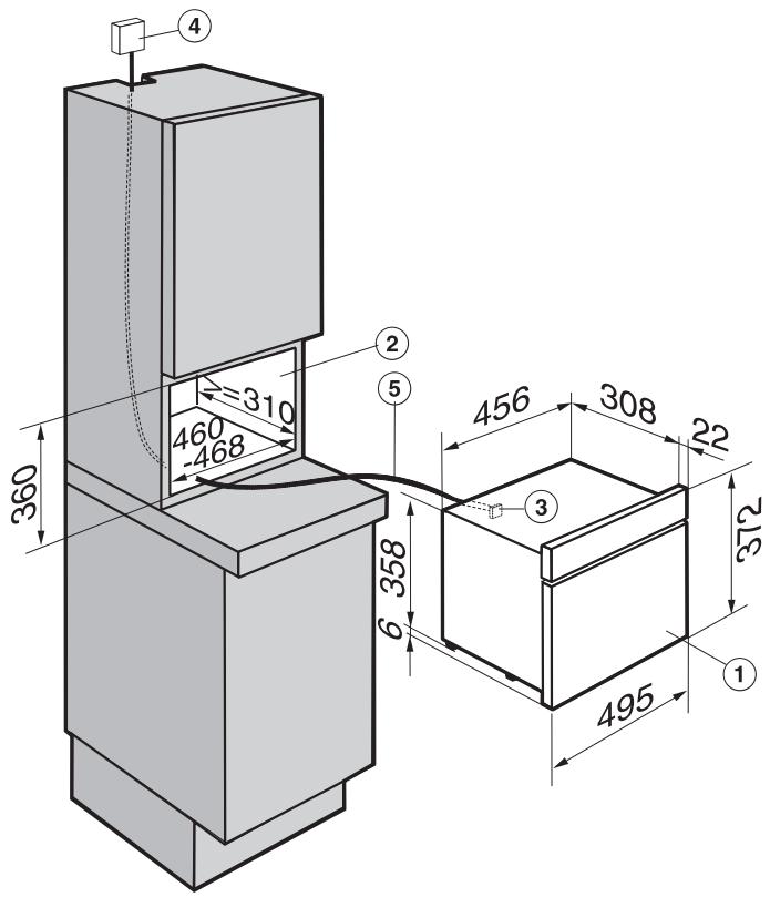 MIELE DG 2661 INOX - Encastrement dans une armoire de liaison - 1