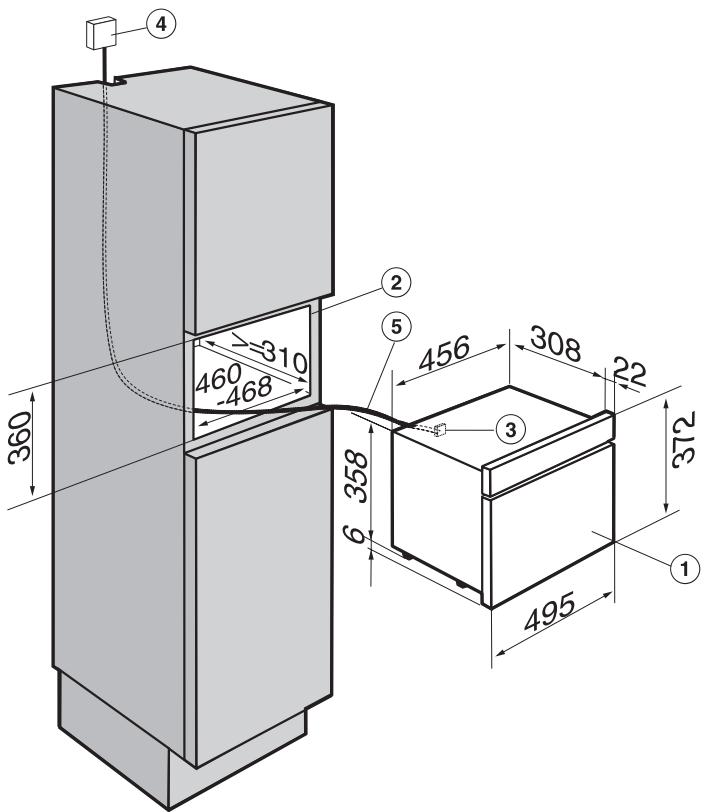 MIELE DG 2661 INOX - Dimensions des appareils et cotes d'encastrement DG 2551 / DG 2651 - 1