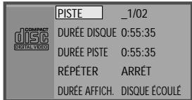 DAEWOO SF9300S - - Recherche d'un VCD à partir d'un numéro de piste ou d'une durée de disque ou de piste - 3