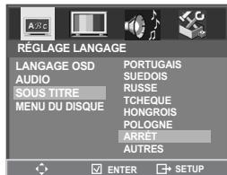 DAEWOO SF9300S - Configuration de la langue - 7