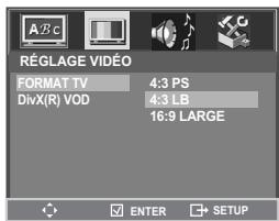 DAEWOO SF9300S - Choix du format d'écran. - 1