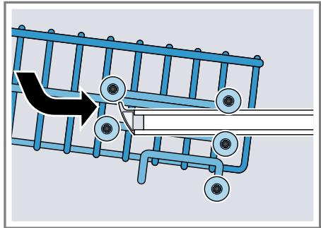 NEFF VAISSELLEINTEGRABLE91135Q60XSE - Ajuster le panier à vaisselle supérieur avec les paires de roulettes - 2