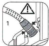 ROWENTA IS9100D1 - Fixation du tuyau à vapeur à l'appareil : - 1