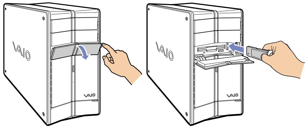 SONY PCV-RZ - Mise en place d'un memory stick™ - 1