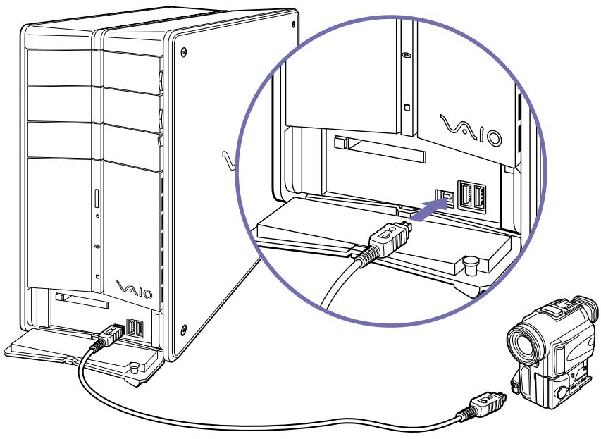 SONY PCV-RZ - Branchement d'un caméscope numérique - 1
