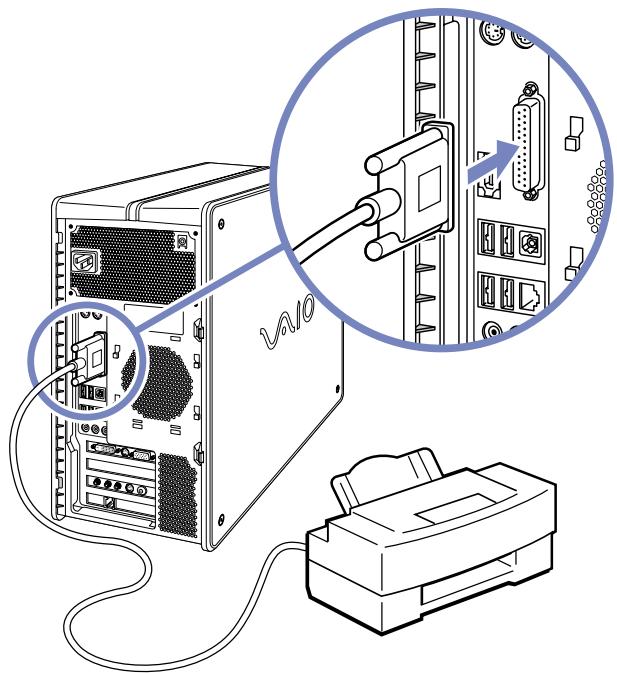 SONY PCV-RZ - Branchement d'une imprimante - 1