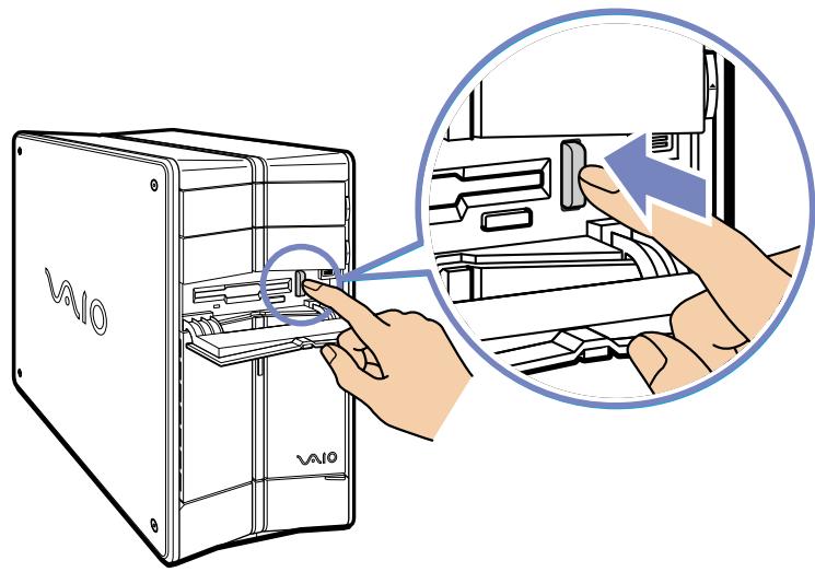 SONY PCV-RZ - Extraction d'un memory stick™ - 1
