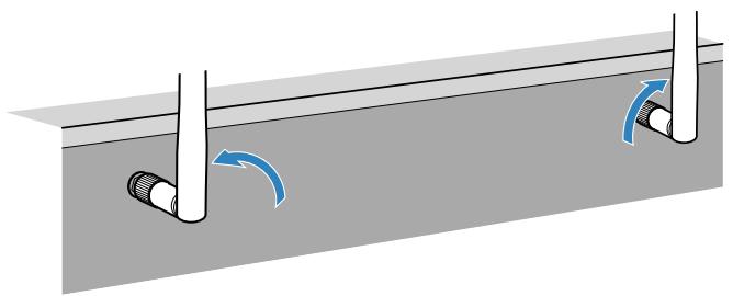 YAMAHA HTR-4072 - Préparation des antennes sans fil (connexion sans fil) - 1