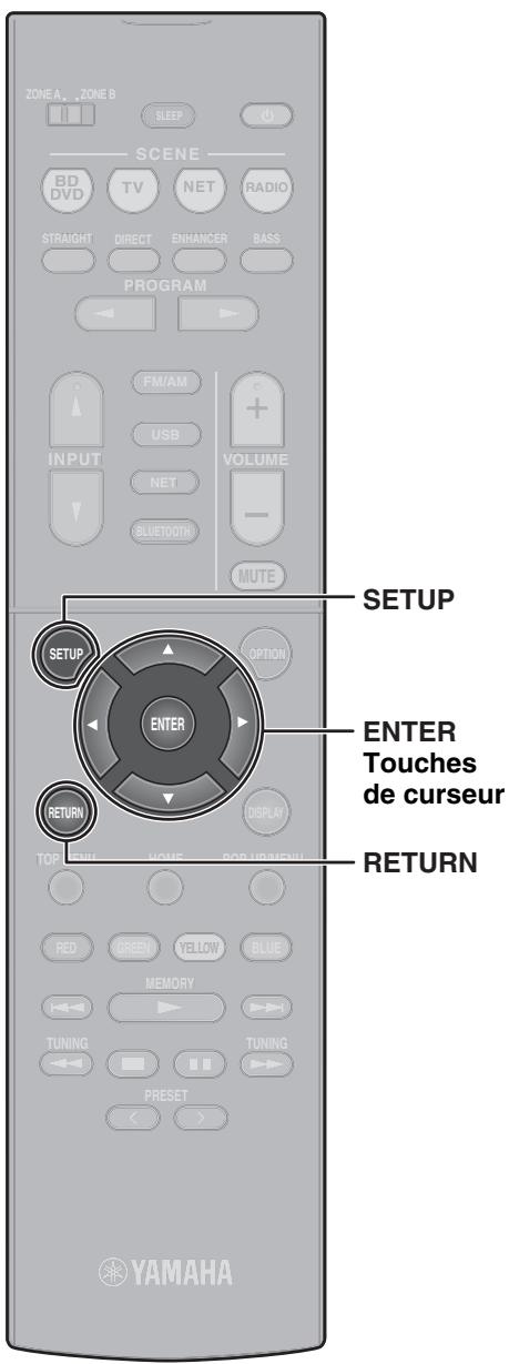YAMAHA HTR-4072 - Fonctionnement de base du menu Option - 2