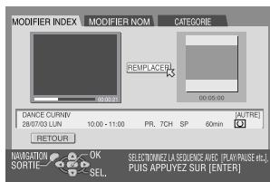 JVC DRM1 - Enregistrer le nouvel index. - 1
