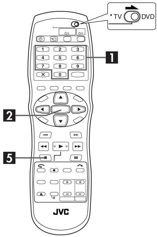 JVC DRM1 - Commutation de code 1/2/3/4 de télécommande - 1