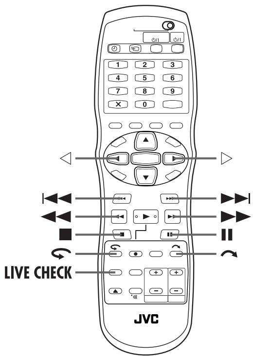 JVC DRM1 - Touches à utiliser pendant la lecture de la mémoire en direct - 1