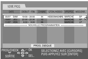 JVC DRM1 - Acceder à l'écran de vérification du programme. - 1