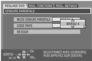 JVC DRM1 - Sélectionner le niveau souhaité. - 1