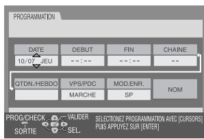 JVC DRM1 - Acceder à l'écran du programme. - 1