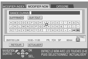 JVC DRM1 - Entrer un nouveau nom. - 1