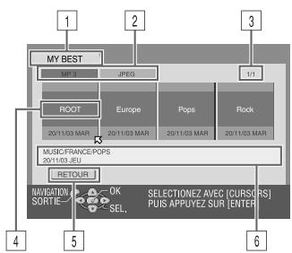 JVC DRM1 - Lecture via la navigation mp3/jpeg - 2